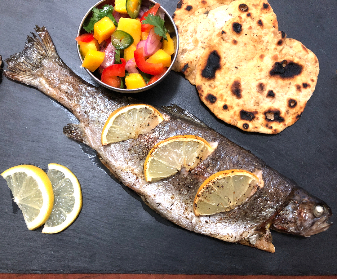 Baked Trout and Mango Salsa | 30-minute meal | Michele Bogle