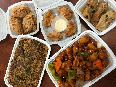 Deep-fried Taro Dumplings, General Tsao, Beef Fried Rice, Deep-fried Shrimp Dumplings and Steamed Bean Curd Rolls at Zoelicious in Oakville | Michele Bogle