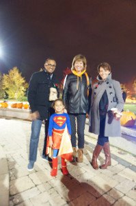 Councillor Pam Damoff with local residents and Superman: Photo Credit: Oakville News