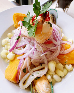 Ceviche mixto at Pisac Peruvian Bistro in Oakville | Pisac Peruvian Bistro