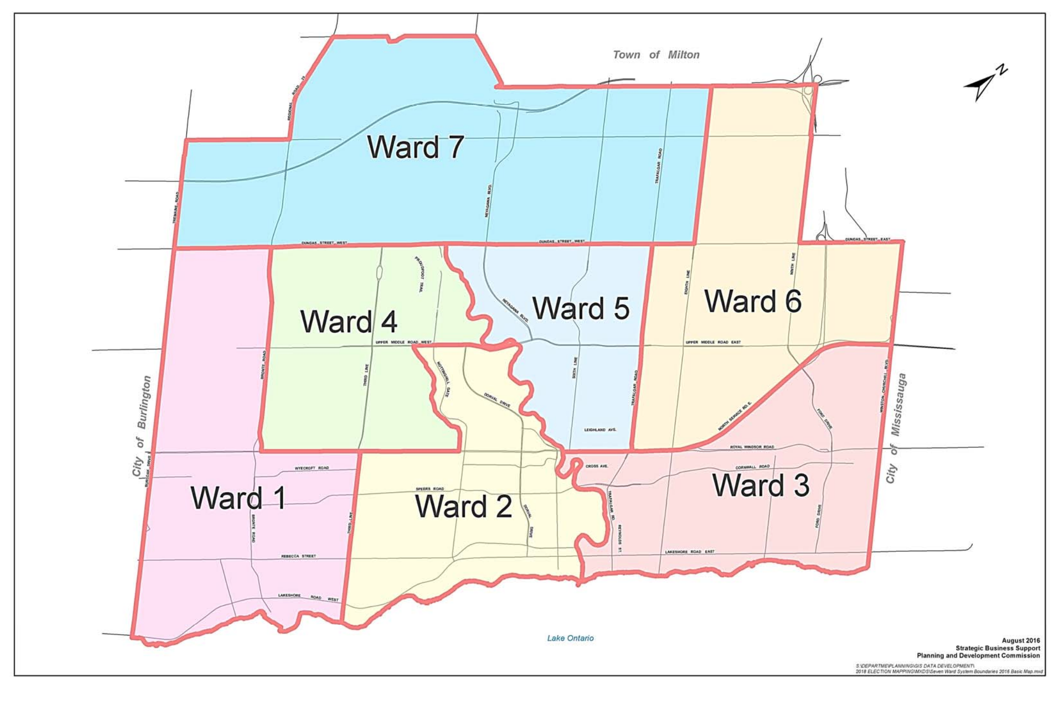 Ward 3 Debate Ward 1 Debate Ward 5 Debate 2018 Municipal Ward Boundaries | Town of Oakville