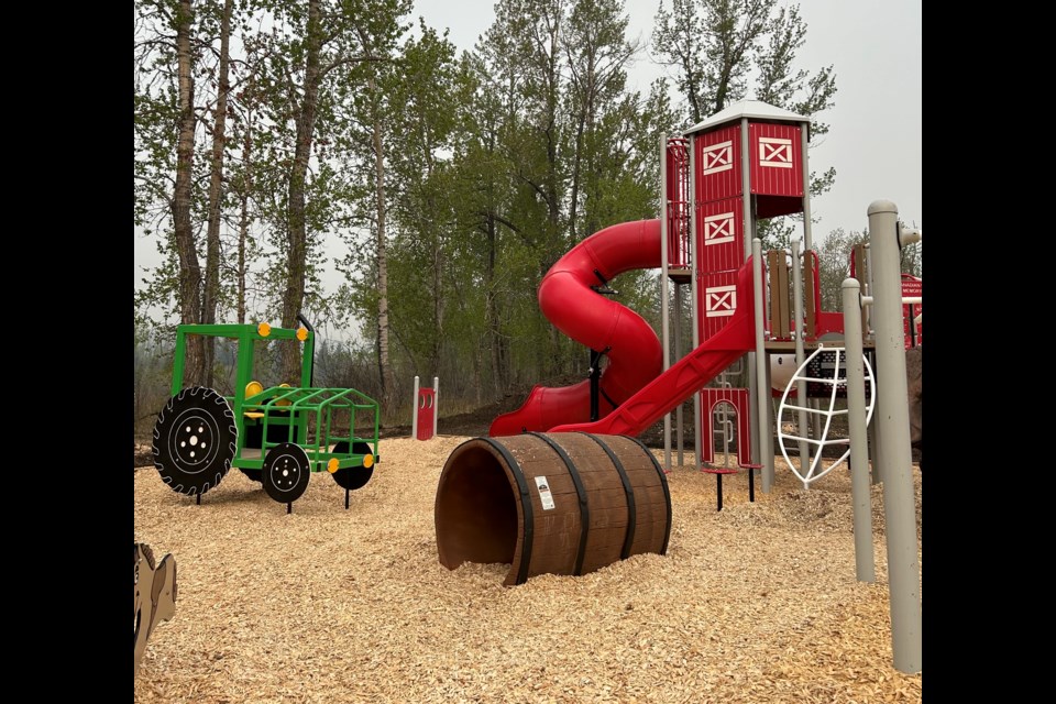 The Millarville Racing & Agricultural Society's agriculturally-themed playground has been a big hit since opening in June.