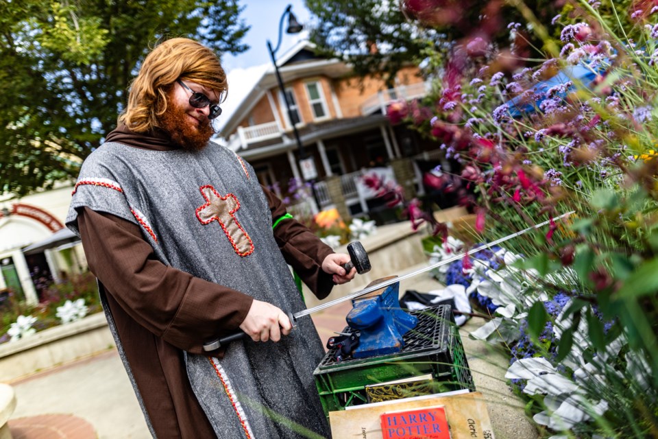 Wynn Brown plays Volgrom Emberforge during the Enchanted Okotoks event on Sept. 17, 2023.