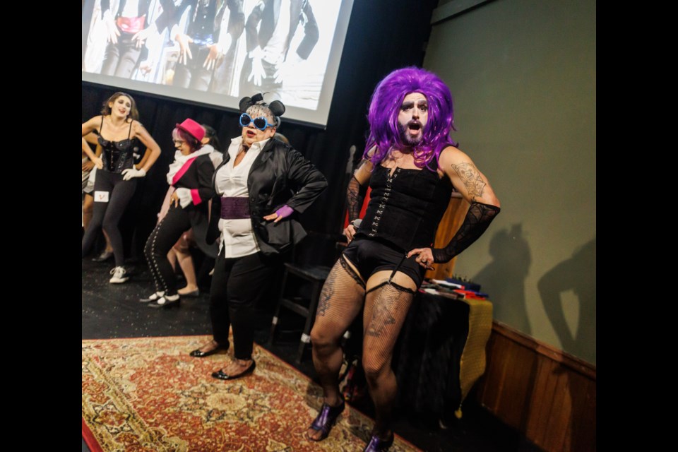 Indigo Down (Jared McCollum) dances for a screening of Rocky Horror Picture Show at the Rotary Performing Arts Centre on Oct. 14, 2023.