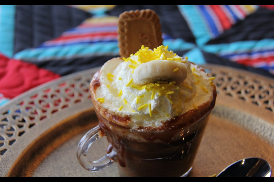 "Monkey's Dream" is Red Rock Pizza's entry for the Okotoks Hot Chocolate Festival.