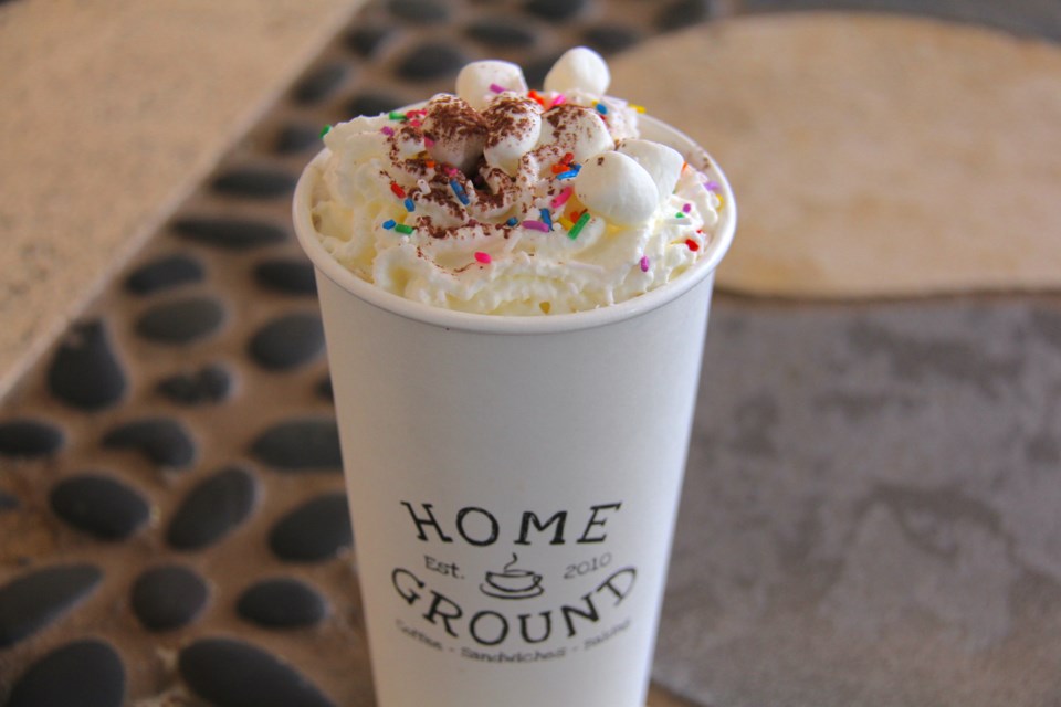 Home Ground's "Tuxedo" hot chocolate is a flashy addition to the festival this year.