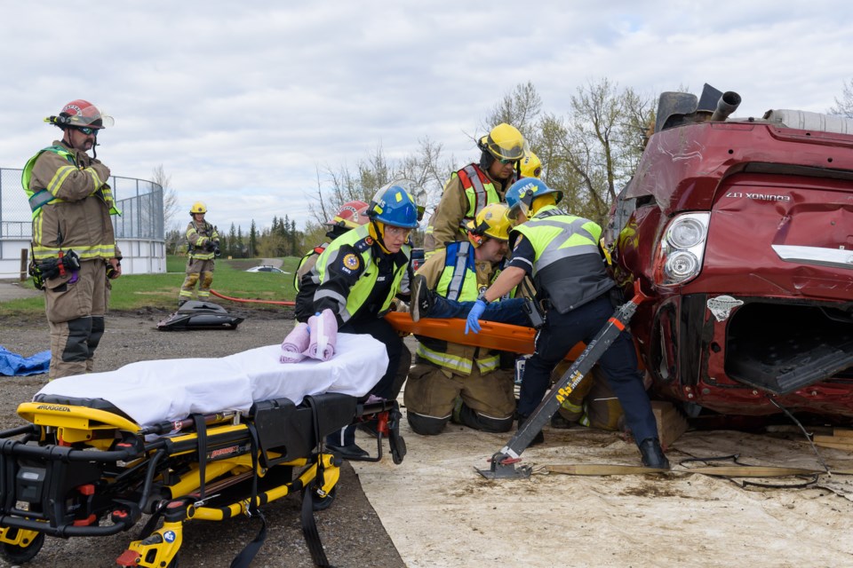 A passenger is extracted from the vehicle during Operation Prevention in Diamond Valley on May 14.