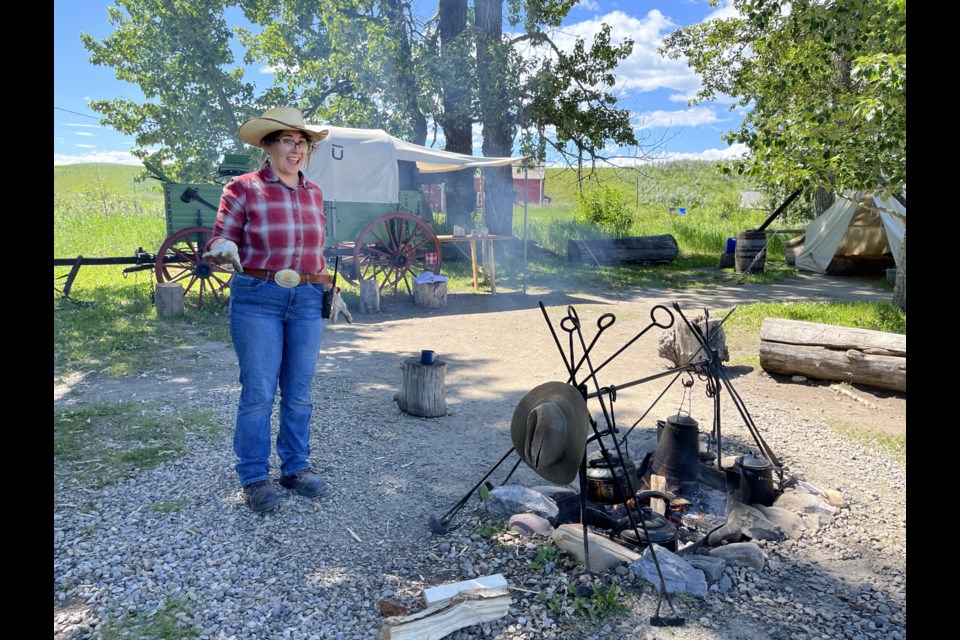 Tales are told around the campfire at the round-up camp.