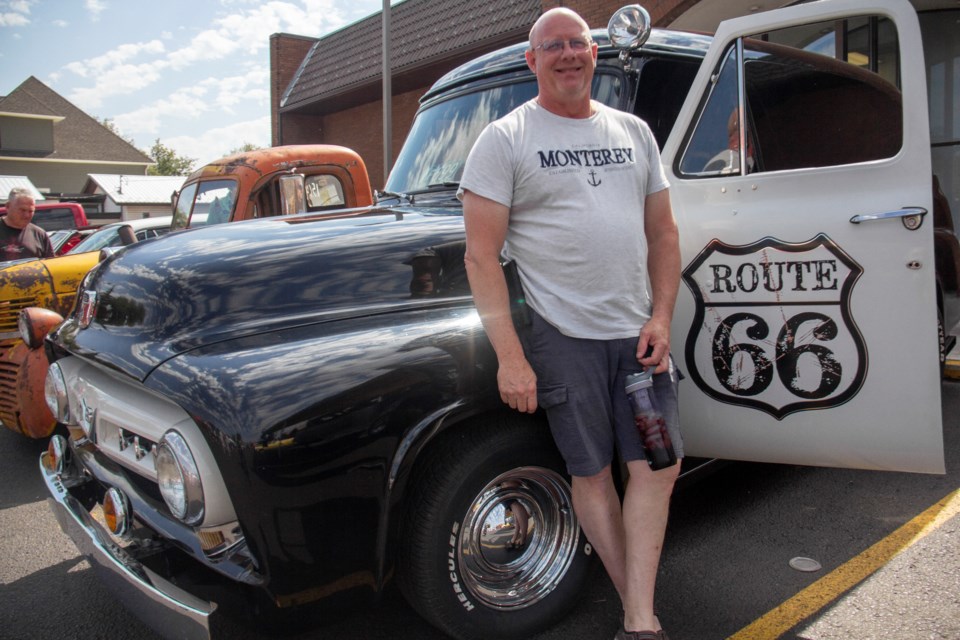 Warren Baker shows off his 1953 Ford F-100 at the annual Okotoks Show & Shine on Aug. 18.