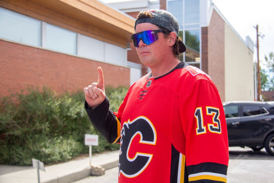 Jeff Schaller, longtime Flames fan and former Harvey the Hound mascot performer, was on the verge of tears on Aug. 30 as he discussed Johnny Gaudreau's career and tragic death the day before. 