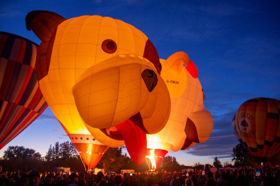 The Balloon Glow, part of the 12th annual Heritage Inn International Balloon Festival, featured hot air balloons, breathtaking displays and more in High River on Sept. 27.