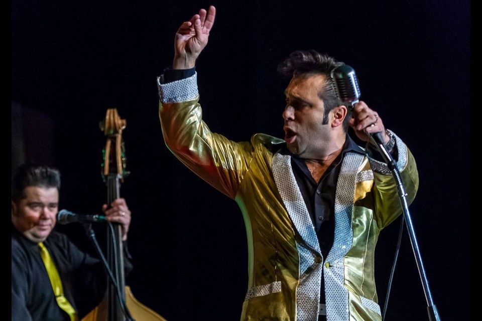 Vic De Sousa performs as Elvis in the Louisiana Hayride Show.