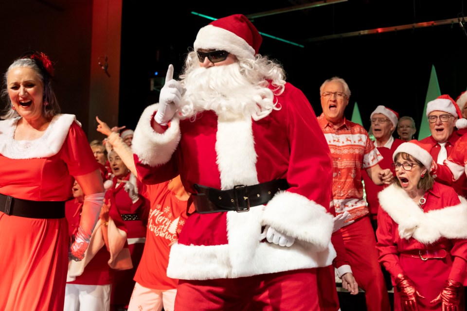 Santa takes the stage as the Big Rock Singers put on their 'Santa Claus is Coming to Town' Christmas concert in front of a sold-out crowd at the Viking Rentals Centre on Dec. 14.