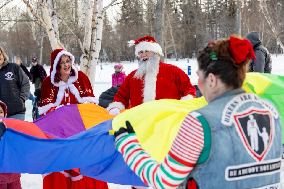 Bikers Are Buddies' Christmas event brought Santa and his North Pole pals to Okotoks Lions Campground on Dec. 21.