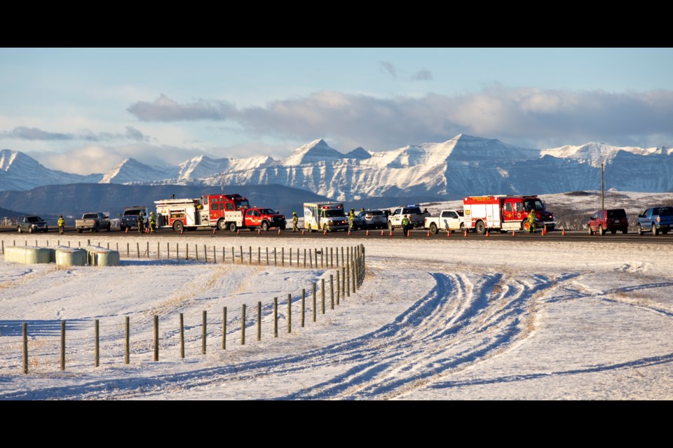 Diamond Valley Fire Rescue is responding to an accident on Highway 7, with other first responders, on Dec. 20.