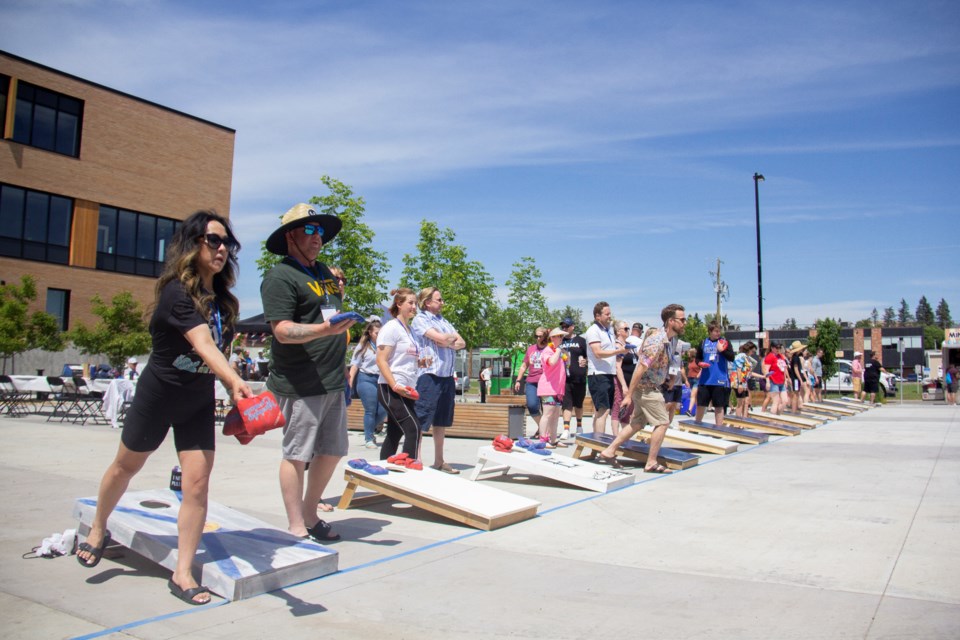 The second annual Okotoks Cornhole Classic was held at the Arts & Learning Campus Plaza on Saturday, June 29. 