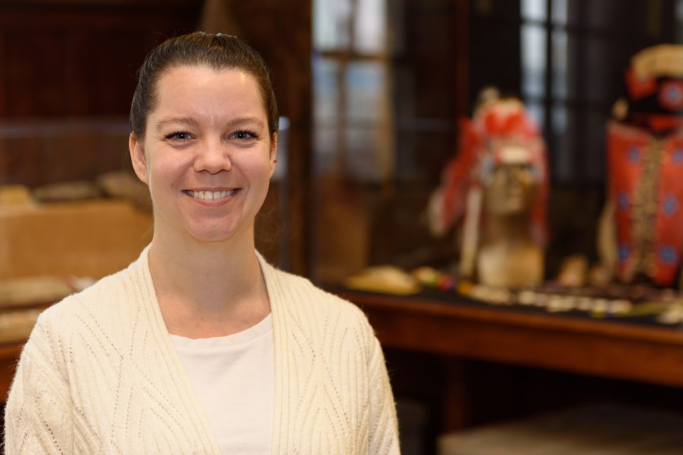 Collections manager Kortni Backhouse at the Museum of the Highwood in High River.