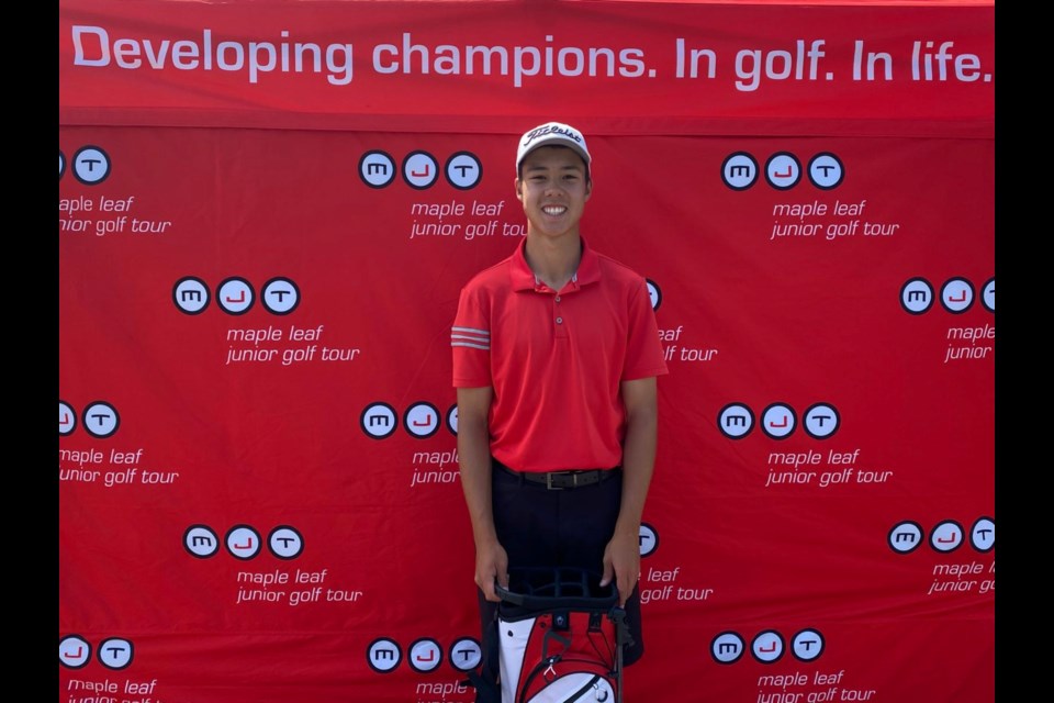 Heritage Pointe’s Josiah Tong, 18, won the junior boys division of the MJT Ford Series Junior Championship at Calgary’s McKenzie Meadows Golf Club on July 4.