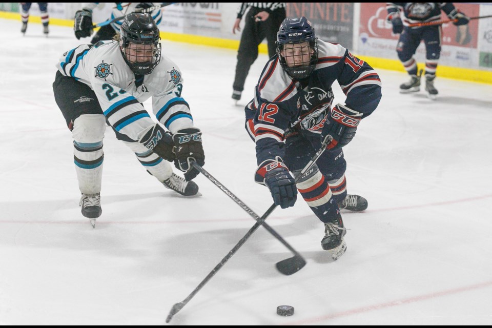 Carstar Okotoks Bisons forward Easton Dean and the team open the 2024-25 Heritage Junior Hockey League regular season at home on Sept. 20 versus the High River Flyers.