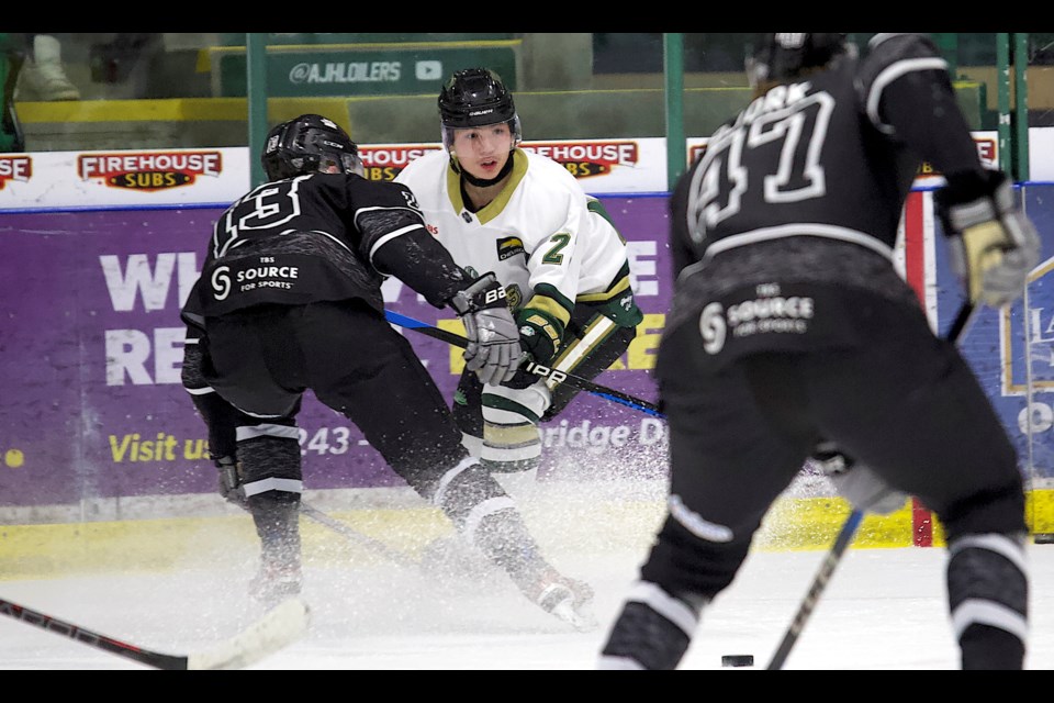 Okotoks Oilers forward Jamie Hikida has five goals and two game winners, skating on a line with a combination of Michael Kowalski, Rylan Oster and Ryan Boyce. 