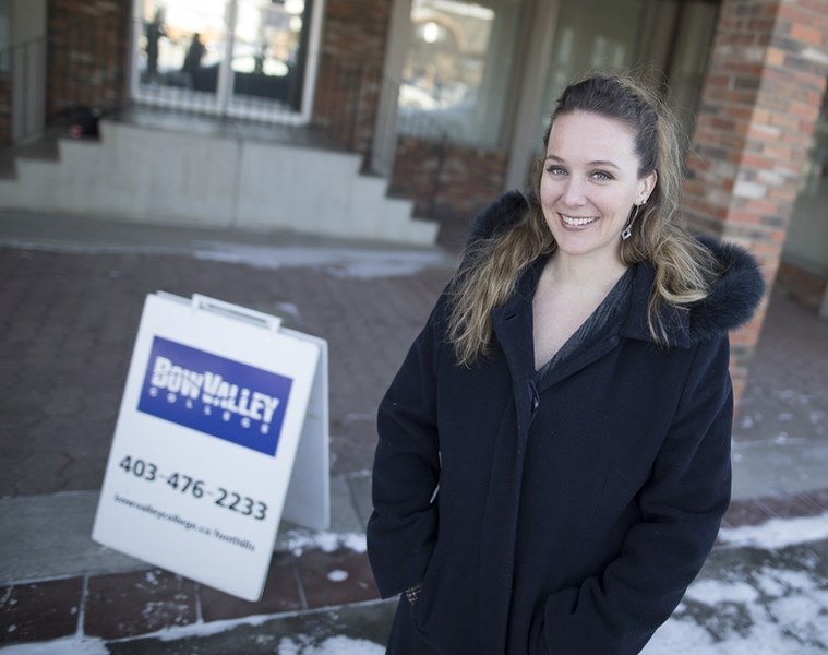 Bow Valley College Foothills region lead Samantha Schellenberg stands out front of the school&#8217;s Okotoks campus. The college has outgrown its location in town and is