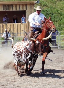A cowboy competes in the Old Time Ranch Rodeo at the Bar U Ranch. This year&#8217;s event goes Sunday at 1 p.m. and will feature Nanton&#8217;s Mac Blades and the rest of his 
