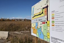 A sign marks the site of the new home of école Beausoleil near the Okotoks Air Ranch. The provincial government announced last week the school will be built.