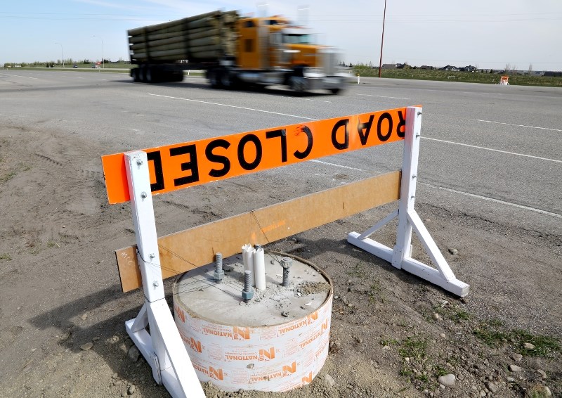 Construction has begun on the lights at Dunbow Road and Highway 2A.