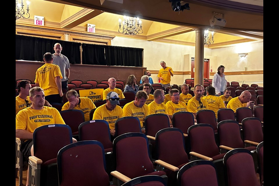 IAFF official, Fred LeBlanc, was denied a request to give a deputation on the recent station closures at Monday's council meeting. However, a number of IAFF members still attended the meeting.