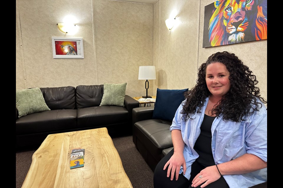 Meaghan Chambers, executive director with Elizabeth Fry Society Simcoe Muskoka, said her organization is currently sourcing youth tenants aged 16-24 for the rapid rehousing facility. Chambers is pictured here in the facility’s recreation room. 