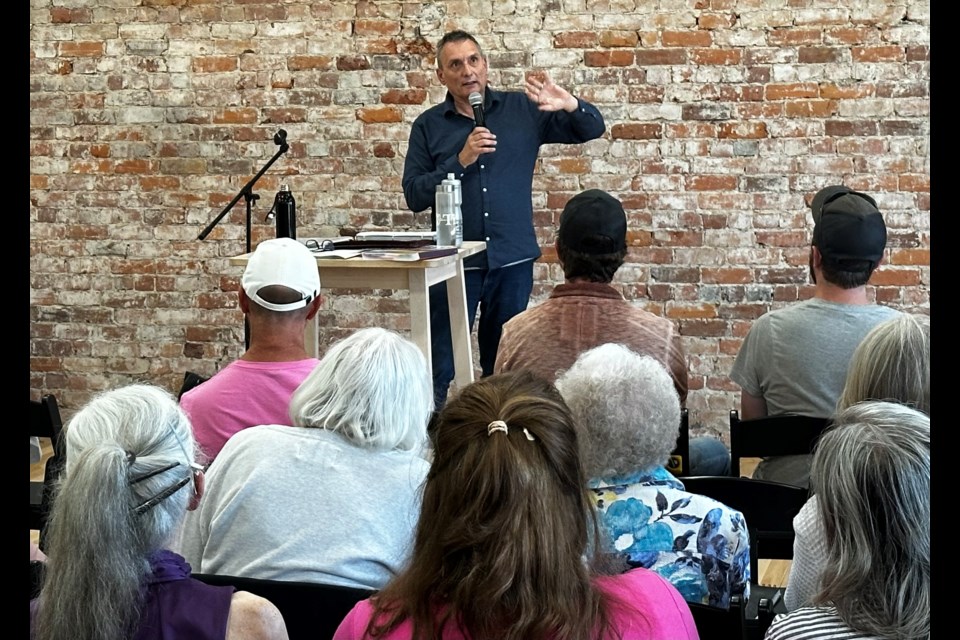 Tiny Township councillor Dave Brunelle spoke at the Thursday's Finding our Voice forum, encouraging residents to engage in the political process.