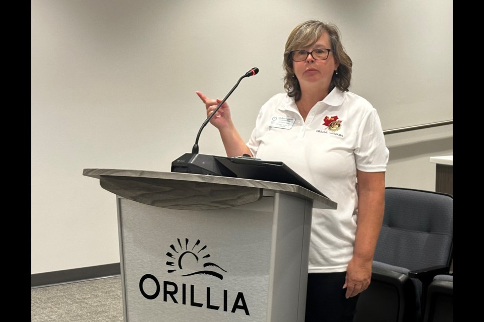 Rotary Club of Orillia’s president, Sarah-Jane VandenBerg, asked city officials Monday to remove Rotary Place from its list of facilities being shopped for potential naming rights leases. Ultimately, council did not agree to the request.