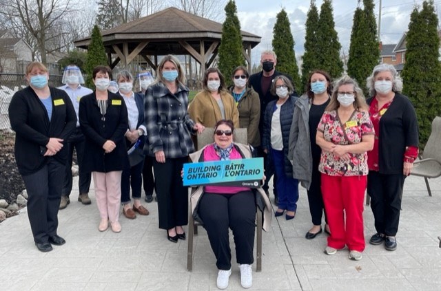 Simcoe North MPP Jill Dunlop and Mayor Steve Clarke were among those at Revera Oak Terrace in Orillia for a funding announcement earlier this week.