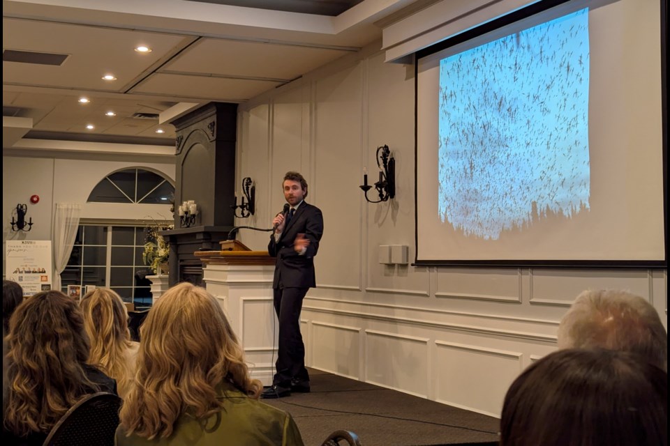 Canadian explorer and author Adam Shoalts was the guest speaker and gave a riveting talk with slideshow at the Orillia Museum of Art and History Winter Gala at Hawk Ridge Golf and Country Club on Jan. 18.