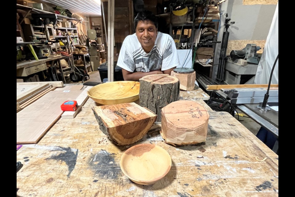 Xavier Fernandes is taking wood from trees that are being cut down in downtown Orillia and turning them into legacy bowls.