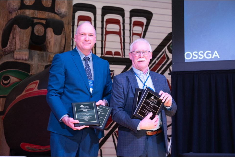 Walker Aggregates’ Severn Quarry received the Community Relations Award from the Ontario Stone, Sand and Gravel Association.