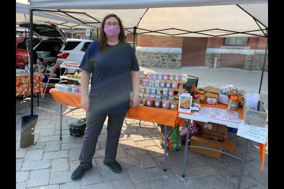 Jennifer Lee Candle Co. owner, Jennifer Eakley, has built a faithful following at the Orillia Farmers' Market. 