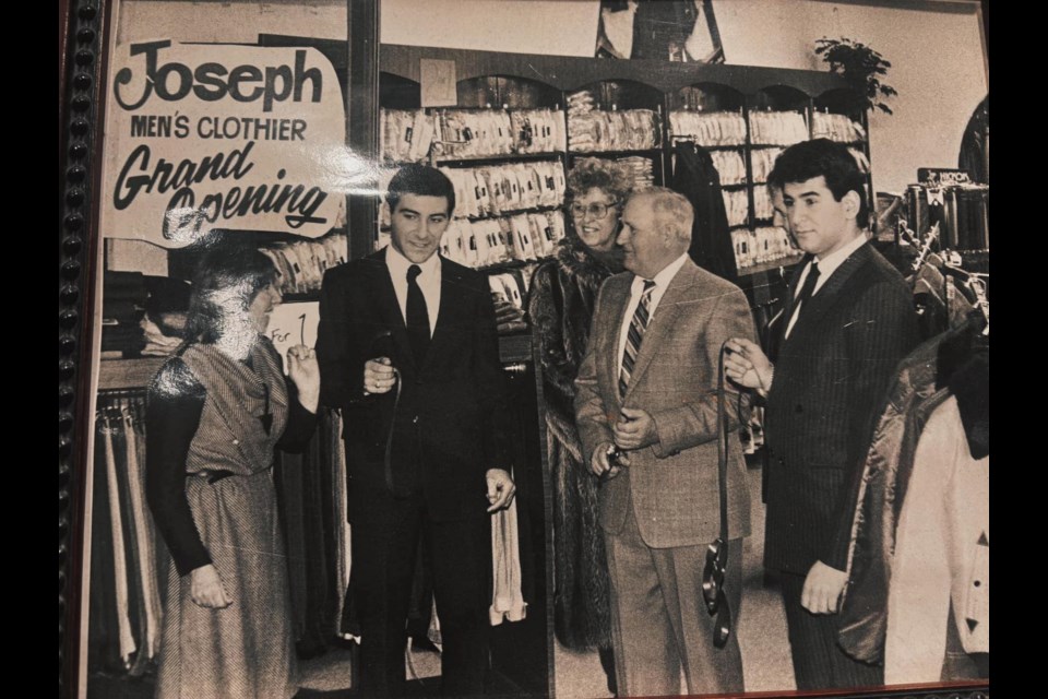 This photo shows Joseph Men’s Clothier during its grand opening in 1985.