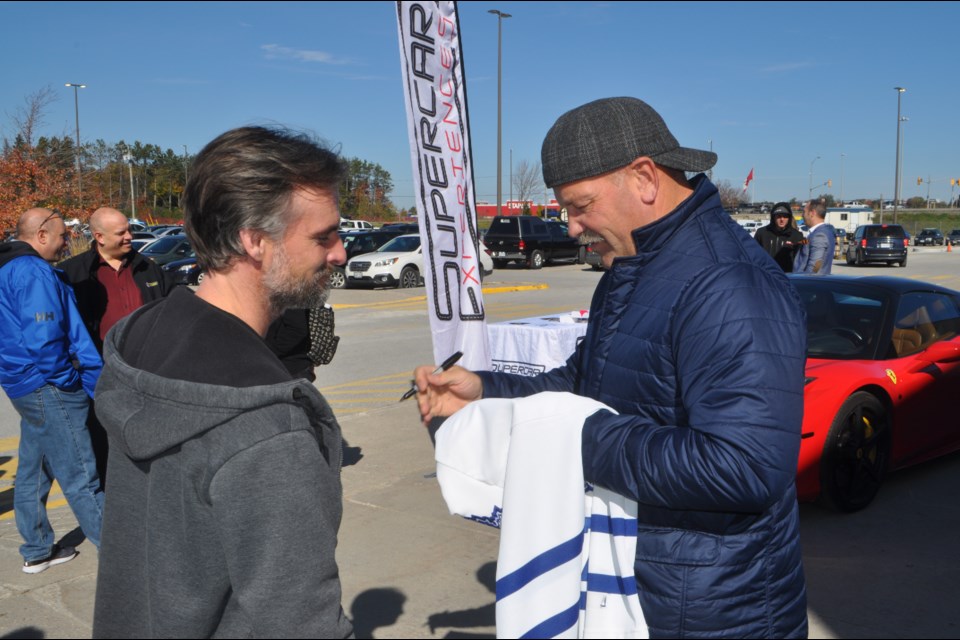 Former Toronto Maple Leafs captain Wendel Clark signed autographs throughout the afternoon at the city’s new PartSource location as part of its grand opening celebration Saturday. Andrew Philips/OrilliaMatters