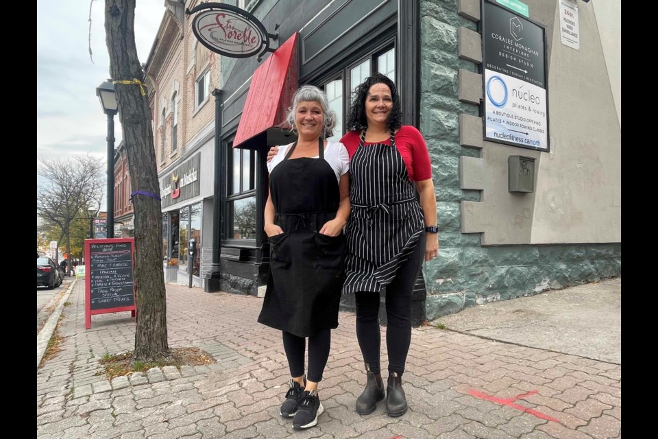 Tre Sorelle owners Lisa Particelli, left, and Gina White are seeking local artisans who want to sell their goods in the downtown restaurant this holiday season.