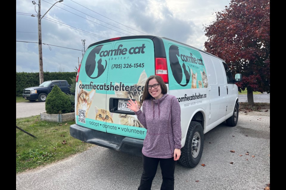 Lexi Hedmann is one of 30 volunteers who help the Comfie Cat Shelter function.