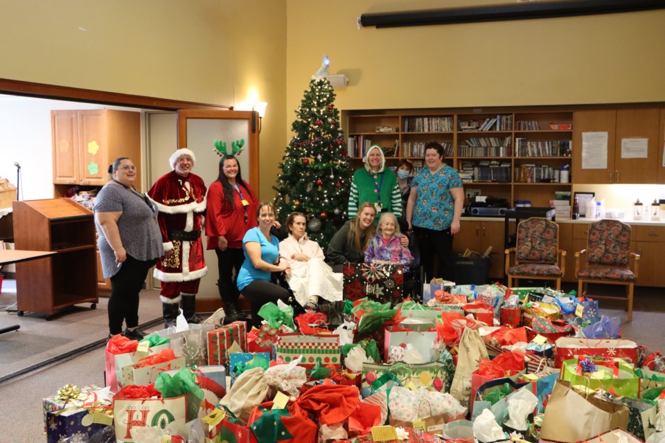 Residents at The Pines Long-Term Care Home were excited to see the presents when they were dropped off Thursday morning as part of an initiative by the Coulson Family Bracebridge Library.