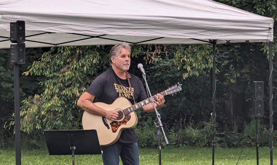 Bluesman Ronnie Douglas played a set of songs from his latest CD, Music Is Medicine at the Orillia Summer Nights event Wednesday night at Hillcrest Park.