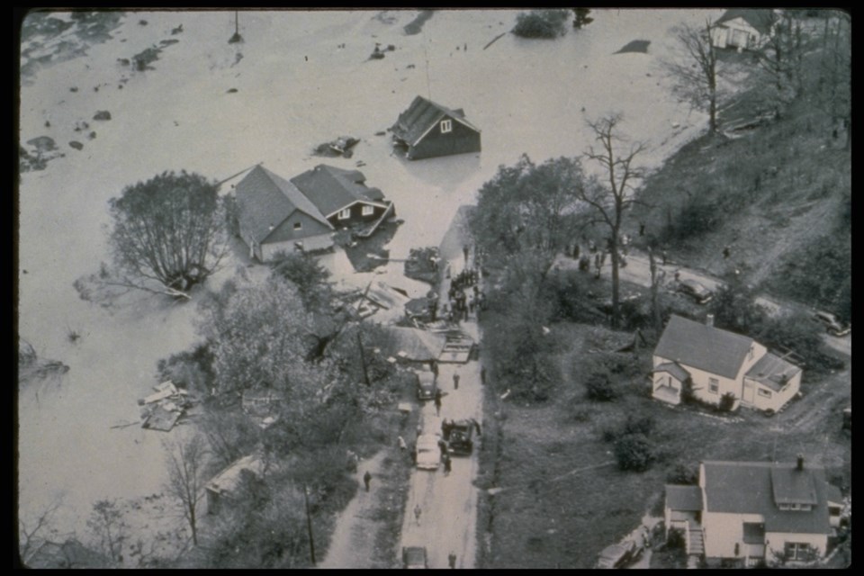 Hurricane Hazel caused extensive damage in 1954.