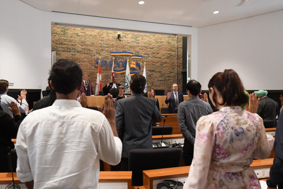 Thirty-nine new Canadians took part in a citizenship ceremony Friday at the County of Simcoe Administration Centre.