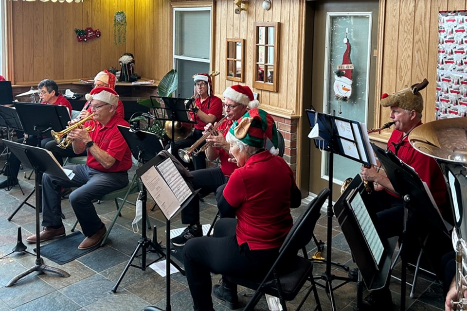 For the first time since before the pandemic, the Orillia Concert Band recently performed the first of five retirement home Christmas concerts at the Atrium.