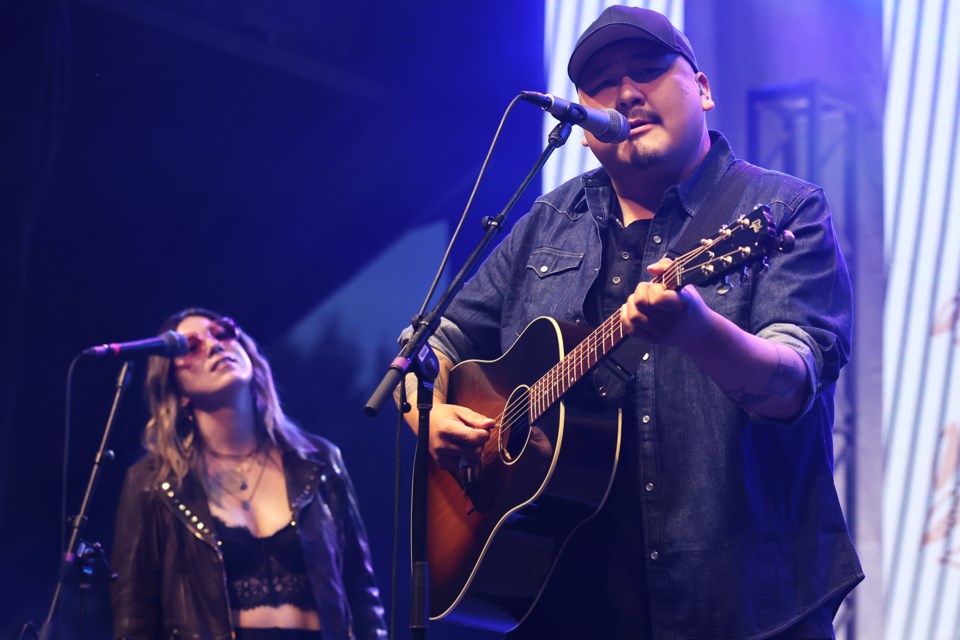 William Prince performs on the main stage at the Mariposa Folk Festival on Friday evening at Tudhope Park in Orillia.