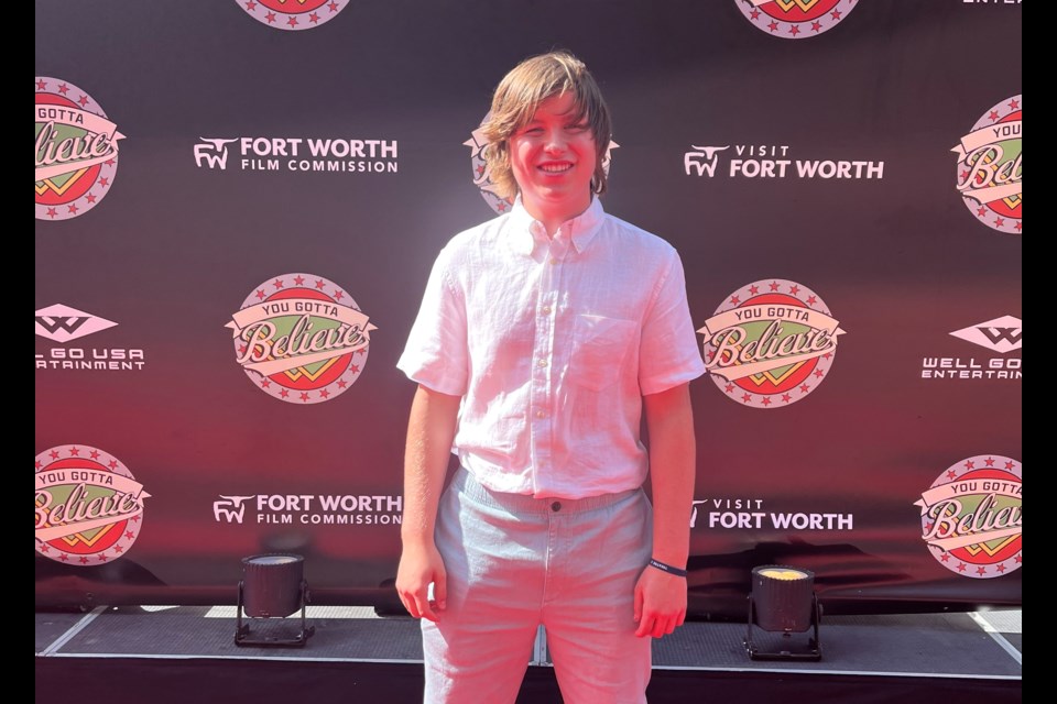 Orillia's Zachary Cox recently walked the red carpet in Fort Worth, Texas for the premier of You Gotta Believe. 