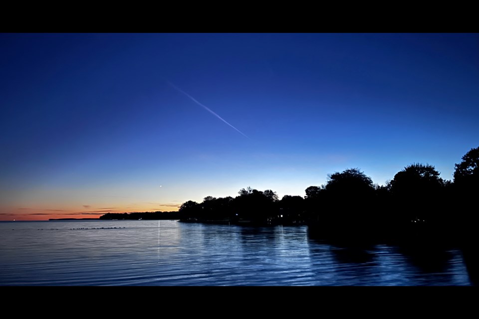 This photo captured the comet over McPhee Bay in Lake Simcoe.