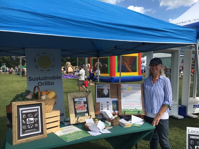 Allison Andrews, shown at the Orillia Fall Fair, has been a tireless volunteer in various capacities for Sustainable Orillia.